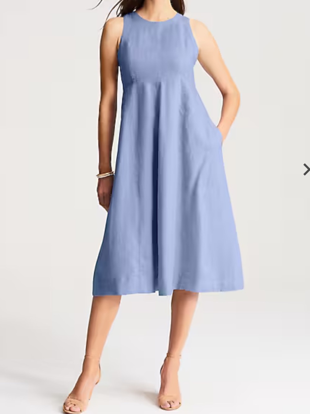 J Jill Love Linen Fit And Flare Midi Dress Size Medium Petite New With Tags - Picture 3 of 9